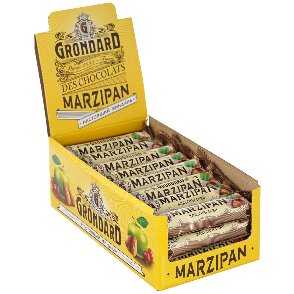  TM Grondard     (9389) Батончики глазированные Марципановые Классика, (24шт по 50г)      в Ленинск-кузнецком