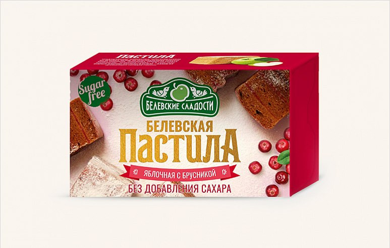  Пастила  200г диетическая с КЛЮКВОЙ, НОВЫЙ ФОРМАТ (4*50г)    в Ленинск-кузнецком