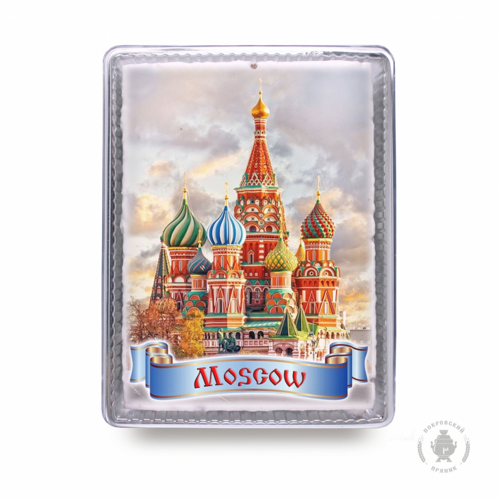  Пряник 600г MOSCOW с фотопечатью (в подарочной пластиковой упаковке)  в Ленинск-кузнецком