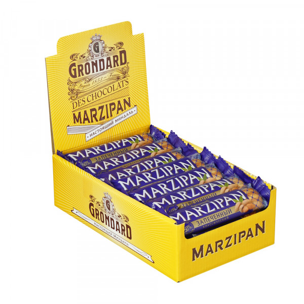№1 TM Grondard   (11161) Батончики НЕглазированные Марципановые Запечённые, (28шт по 40г)    в Ленинск-кузнецком
