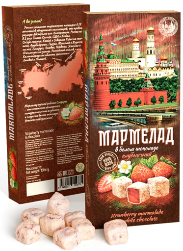  Сладарт Мармелад Клубничный в белом шоколаде, 150г   в Ленинск-кузнецком